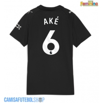 Camisa de time de futebol Manchester City Nathan Ake #6 Replicas 2º Equipamento Feminina 2025-26 Manga Curta